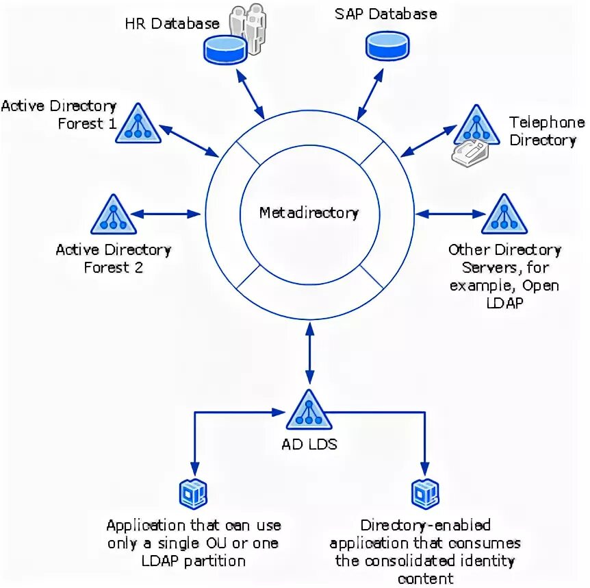 Структурная схема Active Directory. Структура Active Directory схема. Иерархии каталога Active Directory. Логические компоненты Active Directory. База данных актив