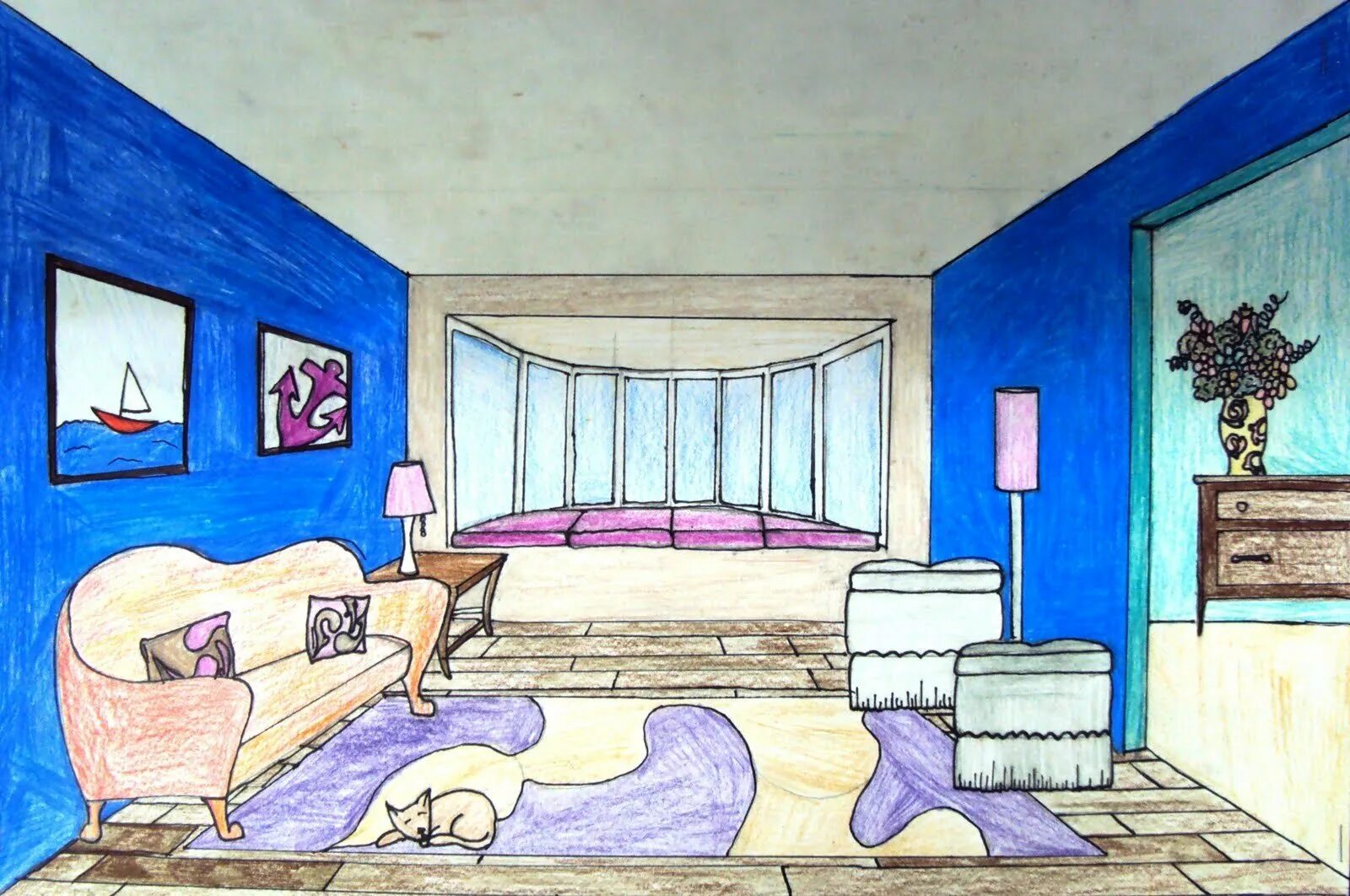 Комната мечты 7 класс. Комната для рисования. Интерьер комнаты изо. Интерьер для рисования. Интер комнаты изо.