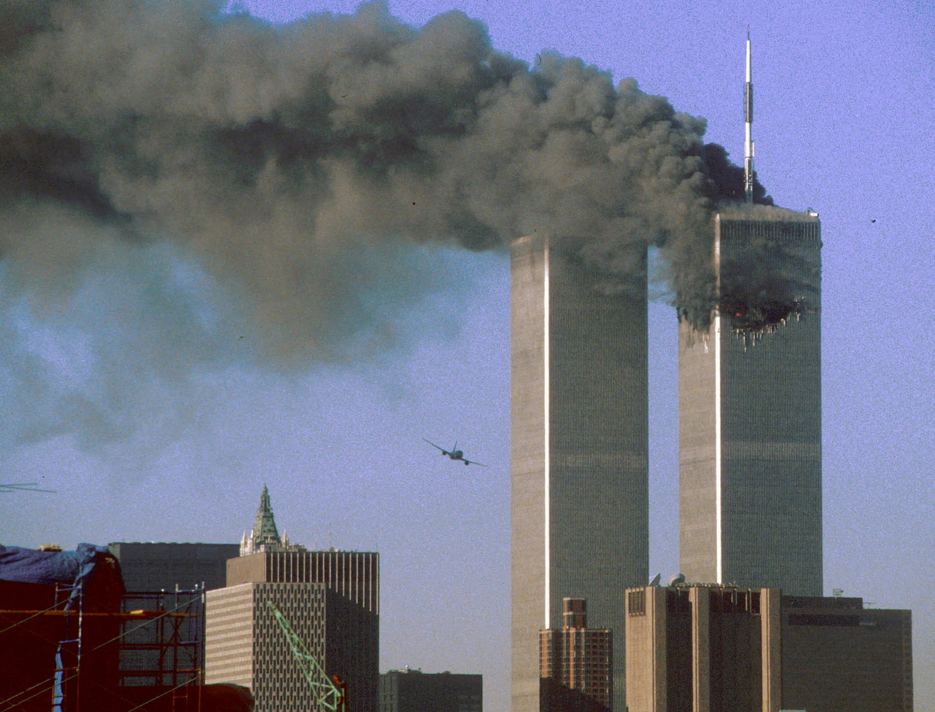 Когда был теракт башни близнецы. Башни-Близнецы 11 сентября 2001. Башни Близнецы в Нью-Йорке 11 сентября.
