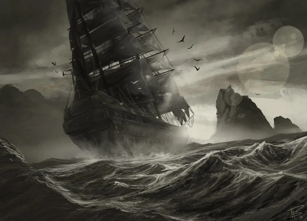 Темный шторм. Летучий голландец корабль призрак. Корабль "Летучий голландец". Чёрная Жемчужина корабль шторм. Картина Летучий голландец Айвазовского.