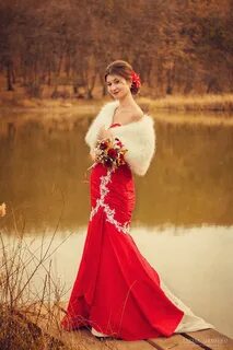 Красное платье на свадьбу невесте