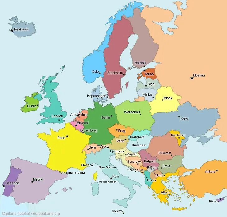 Europa und. Политическая карта Европы на немецком. Карта Европы на немецком языке. Германская Европа карта. Политическая карта Европы на немецком языке.