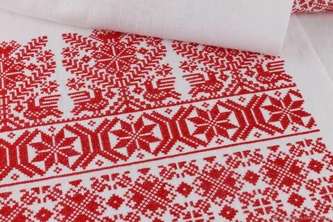 Русский орнамент на полотенце