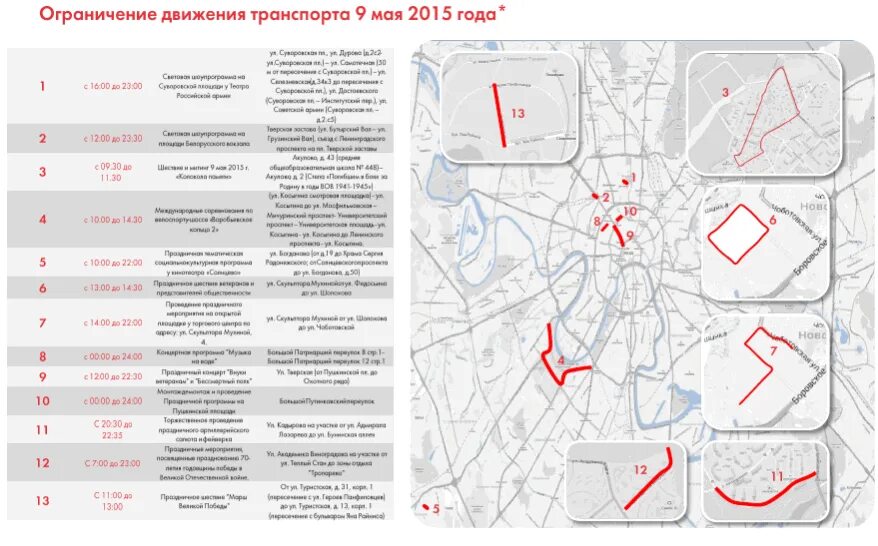 Перекрытие дорог минск