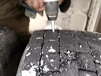 Ошиповка шин видео