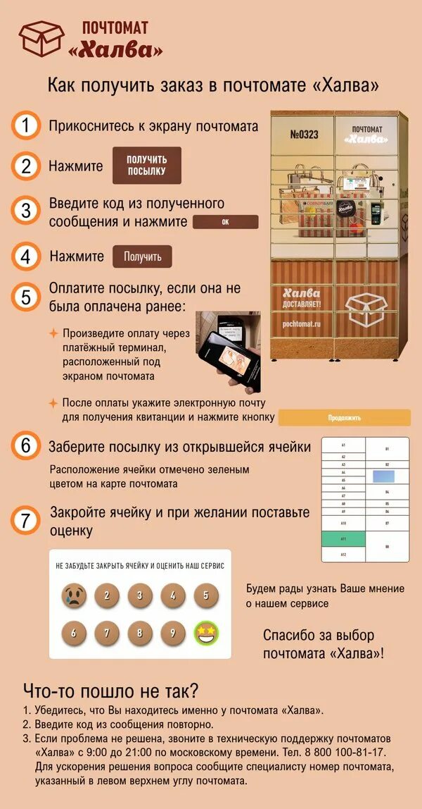 Как пользоваться постаматом инструкция. Постамат халва. постамат халва как пользоваться. почтомат халва. постамат халва как получить заказ.