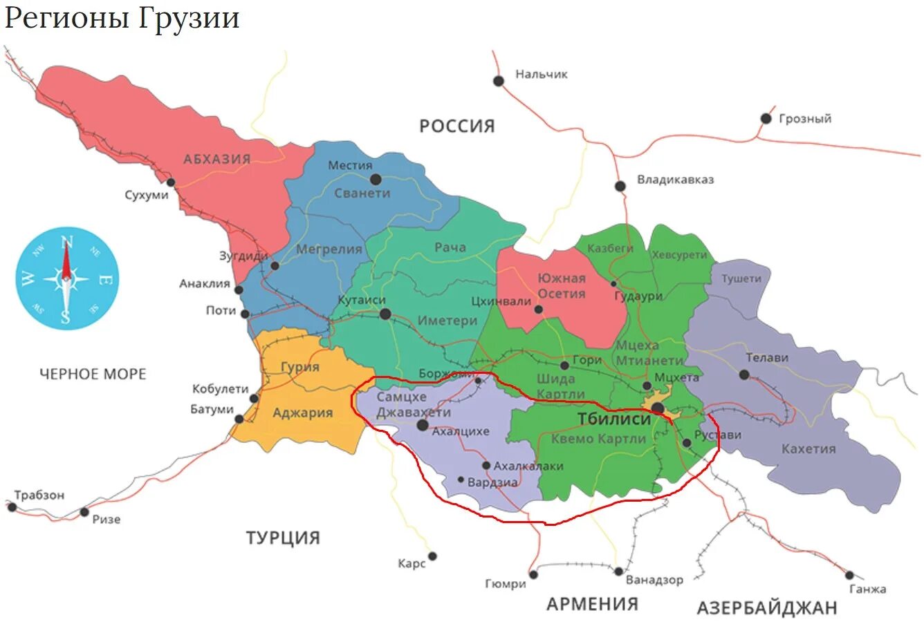 Границы Грузии на карте. Карта Грузии по регионам. Административная карта Грузии. Географическая карта Грузии.