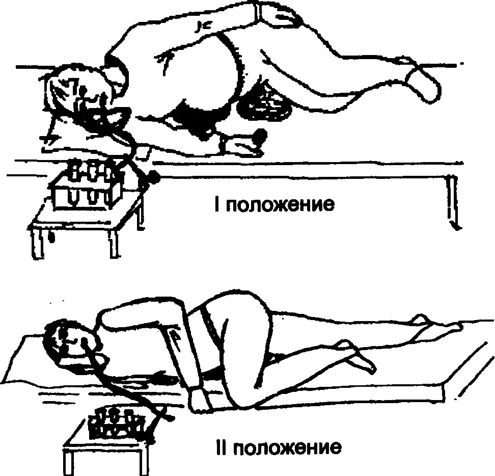 Положение пациента при клизме. Тюбаж. Положение пациентов при тюбаже.