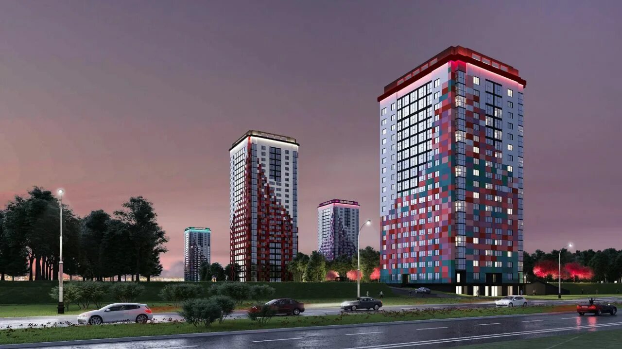 ижевск улица 10 лет октября 95 жк эверест. ижевск стройки панорама.