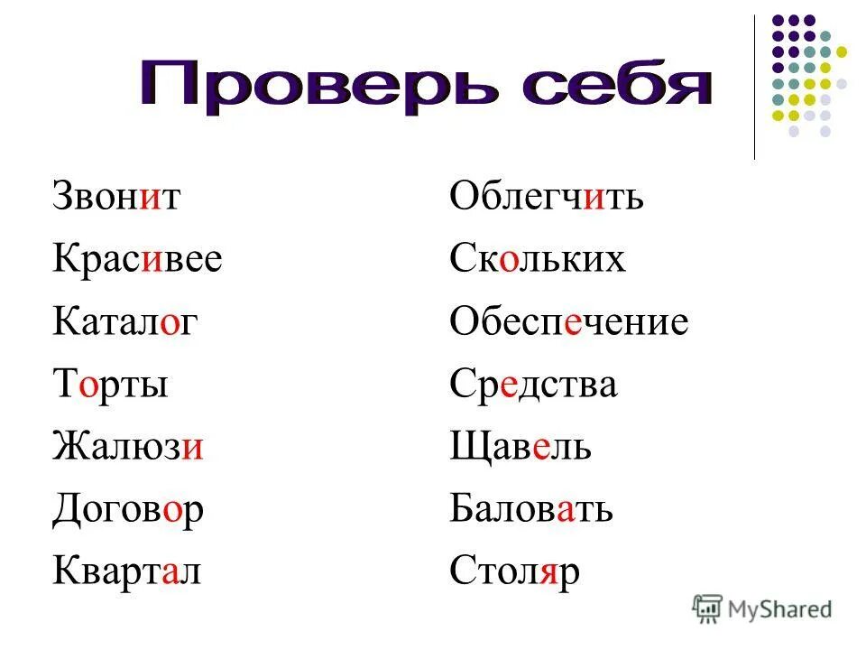 Ударение в словах звонят позвонит