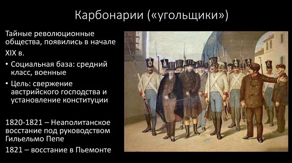 Общество карбонариев в Италии. Тайное общество карбонариев. Восстание карбонариев в Италии. Карбонарии в Италии 19 век. Слова начало 19 века