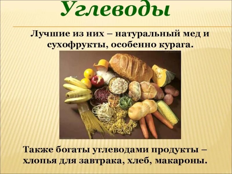 Углеводы для чего