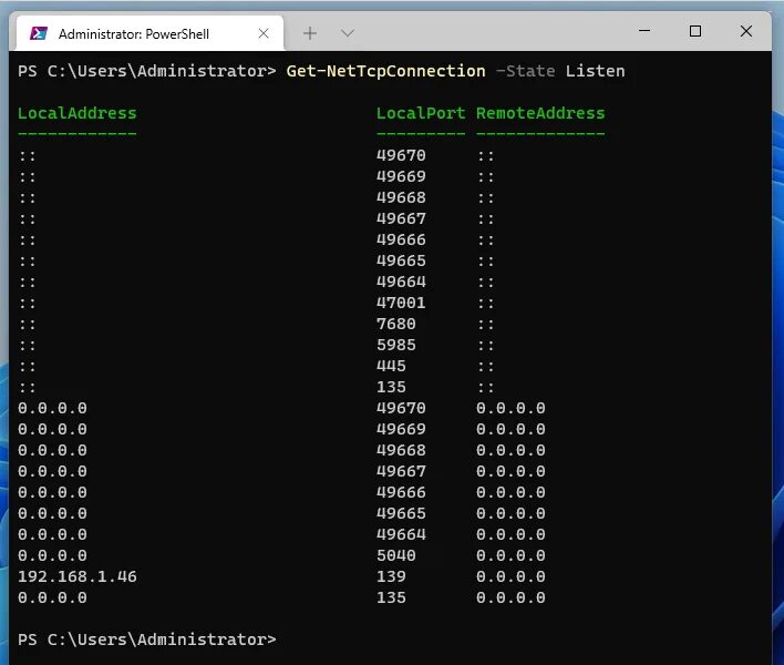 Powershell проверить порт. Прослушка портов linux. как узнать порт. netstat windows 7.