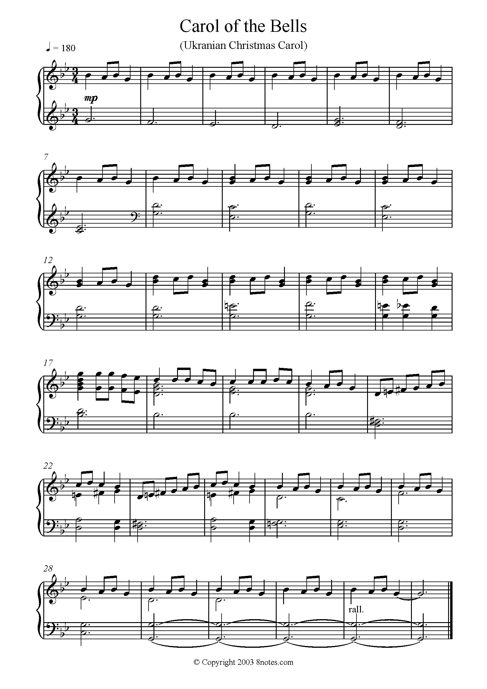 Carol piano. Carol of the Bells Ноты для фортепиано. The Bell Carol. Carol of the Bells Notes. Carol of the Bells Piano Notes.