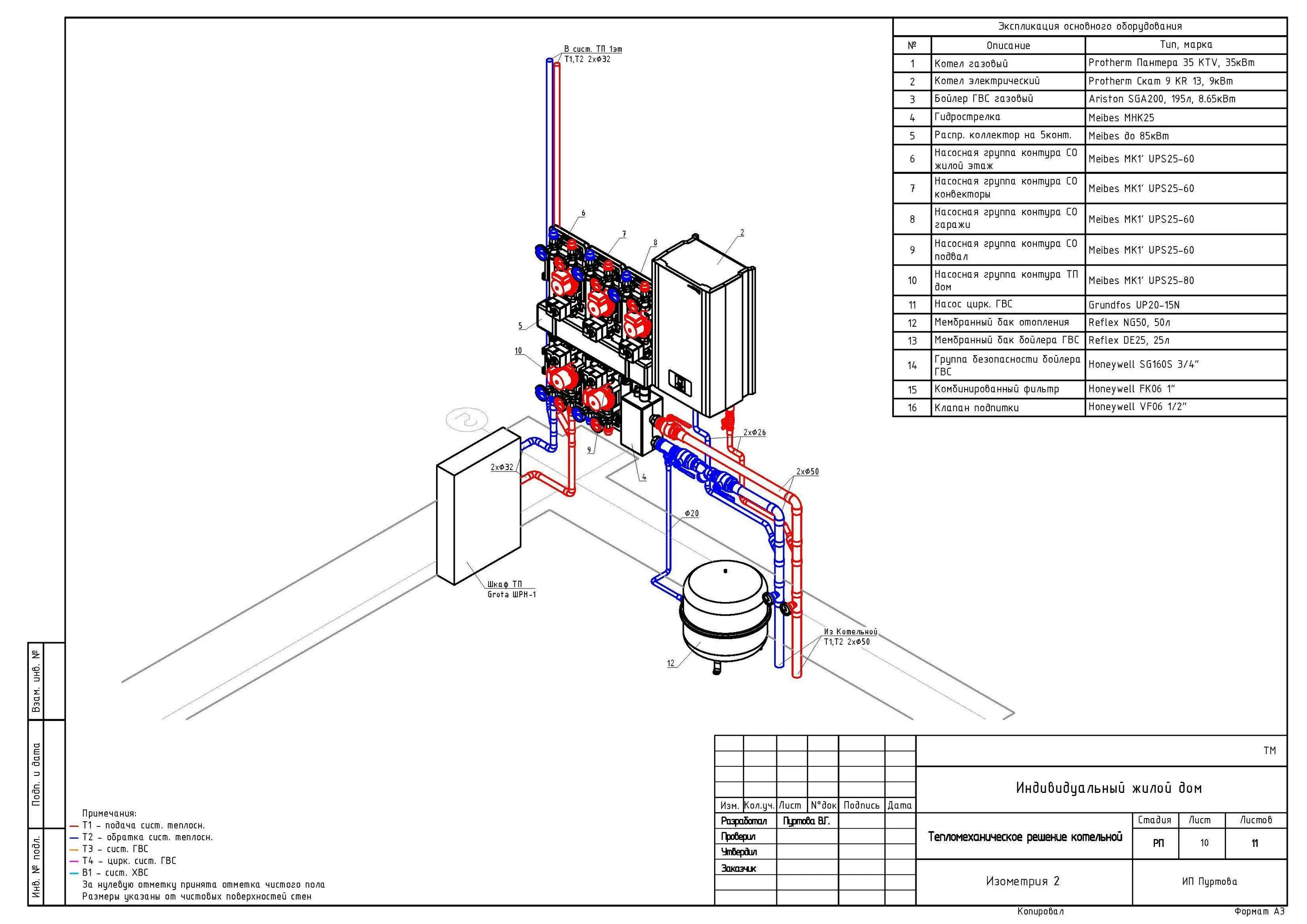 Проект отопления 1000 Floor plans