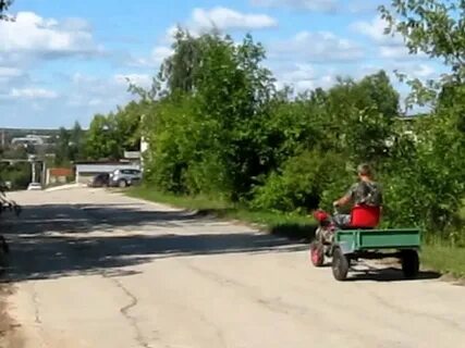 Еду на мотоблоке