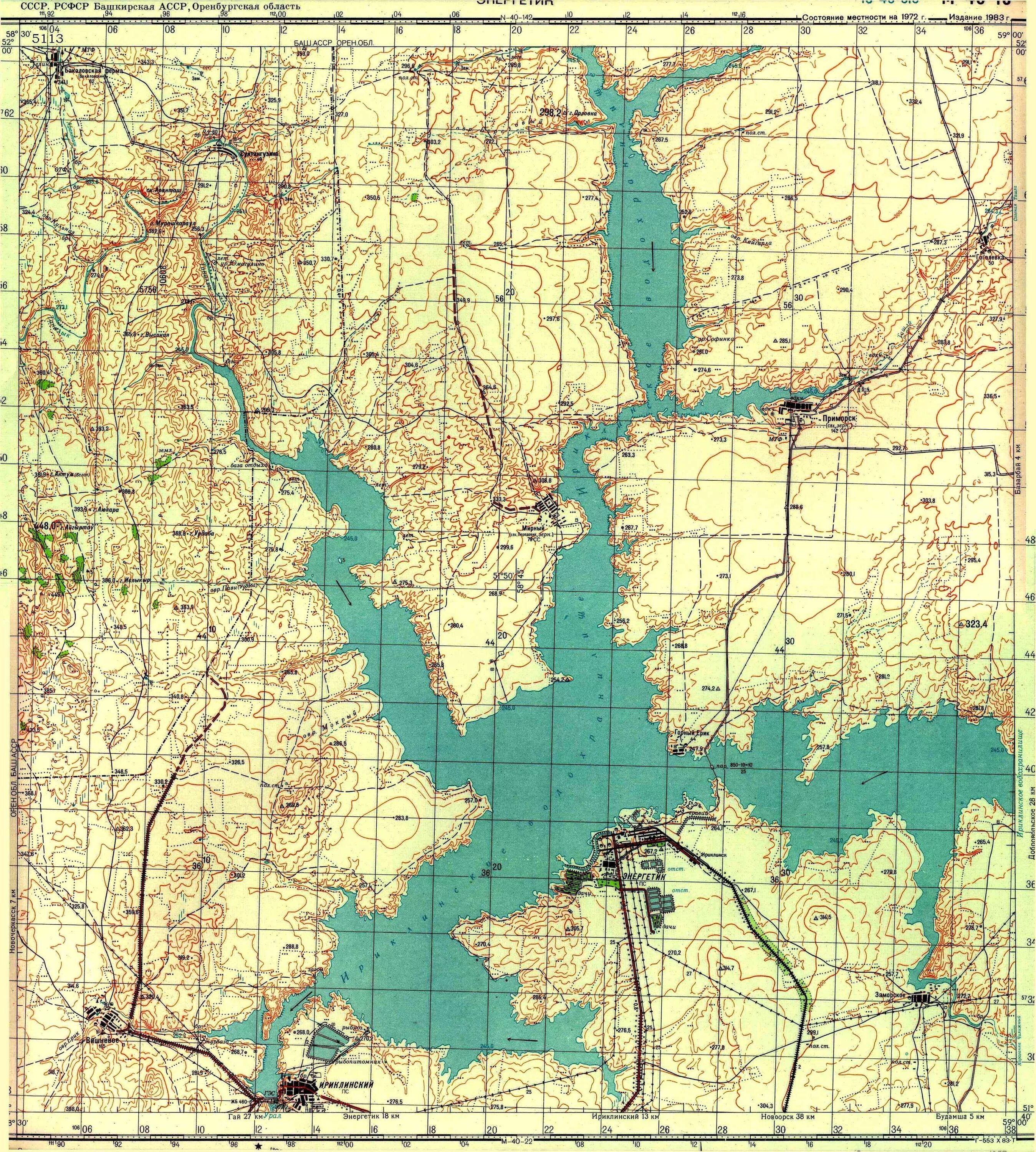 Магаданское водохранилище на карте