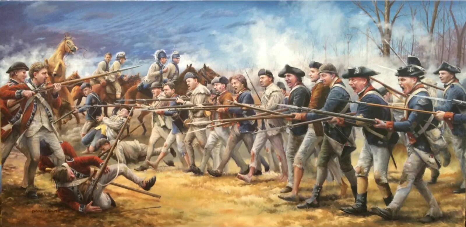 Во время войны британских колоний в америке. Войне за независимость США В 1783. Битва за независимость США 18 век.