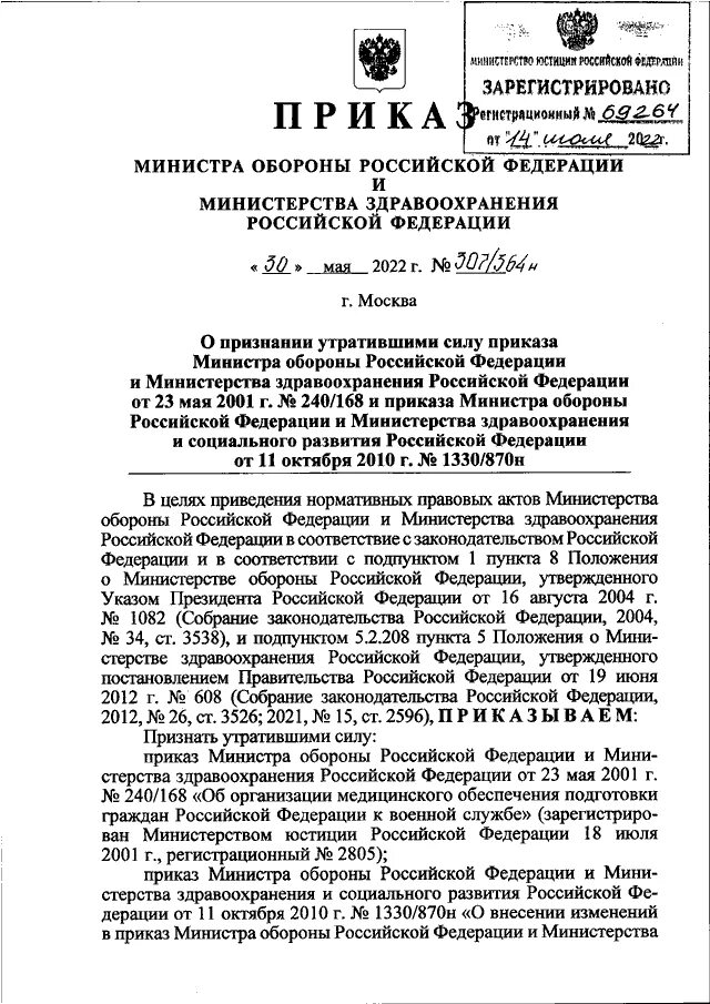 Приказы Министерства обороны 2022. Приказ 307 Минздрава. Приказ министра обороны о внесении изменений в приказ. Приказ МО РФ 611 2022.