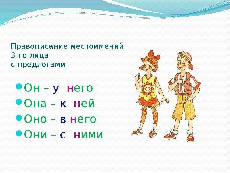 Напишут какое лицо. Правописание местоимений. Правописание личных местоимений с предлогами. Правописание местоимений 3-го лица. Местоимения 3 лица.