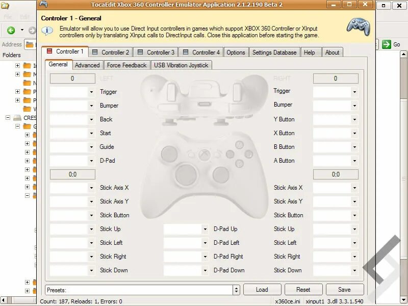 Эмулятор x360. Xbox 360 Controller Emulator. X360ce. Xbox one Controller Emulator. Джойстик x360ce