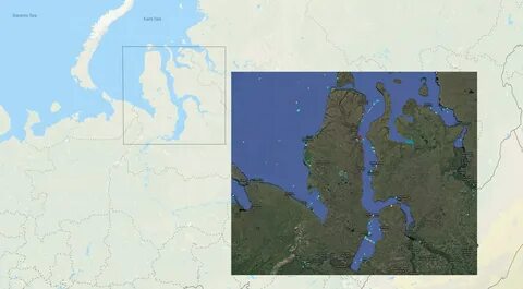 Тазовская губа на карте