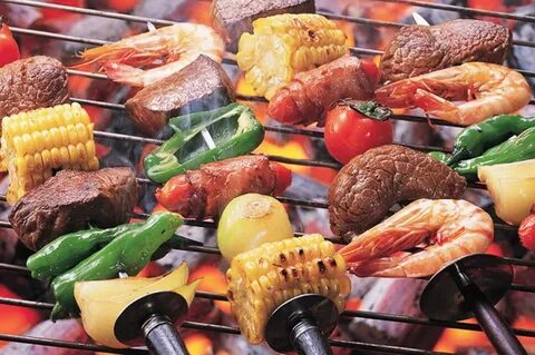 Шашлык мясо овощи