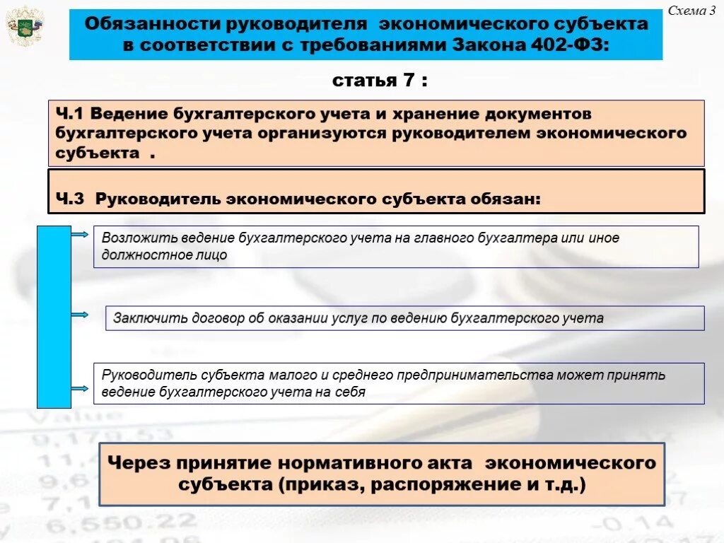 Субъекты бухгалтерского учета рф. Обязанность ведения бухгалтерского учета. Обязанности по ведению бухгалтерского учета. Руководитель экономического субъекта это. Обязанности экономического субъекта.