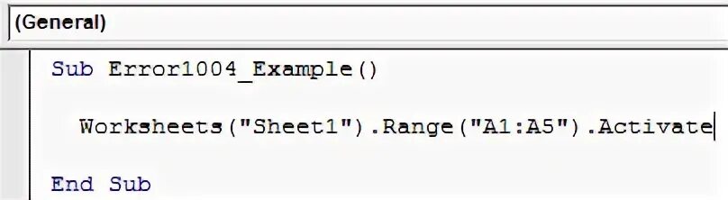Error example