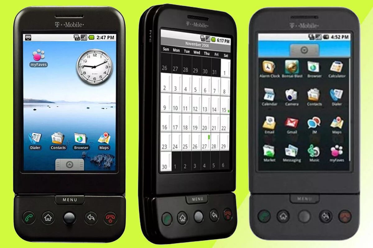 Когда вышли мобильные телефоны. HTC T mobile g1. T-mobile g1 / HTC Dream. HTC Dream (t-mobile g1) — первый смартфон на основе Android. HTC Dream 2008.