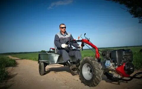 Езда на мотоблоке