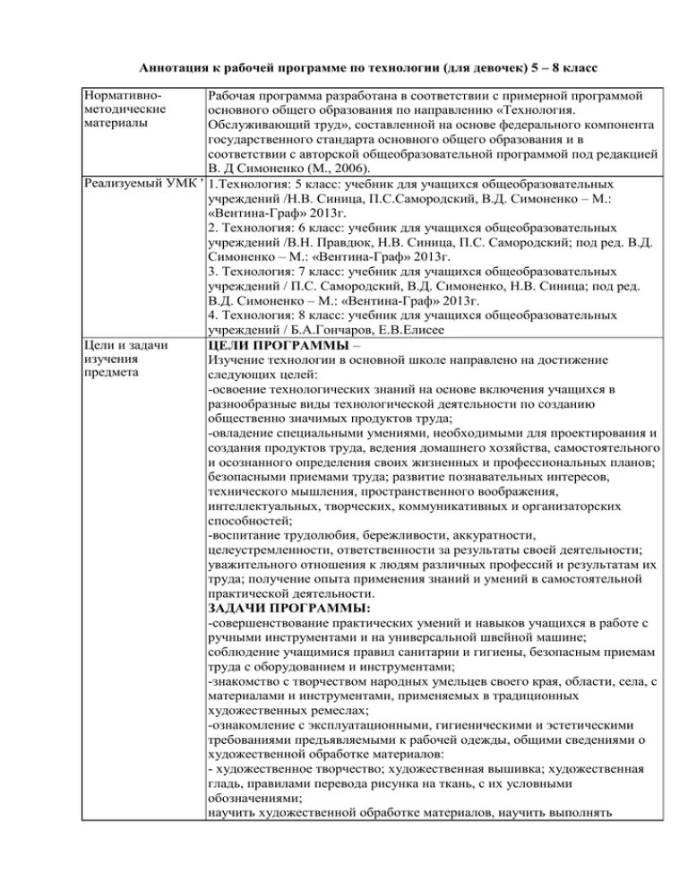 Аннотация к рабочим программам 5 9. Аннотация к программа по технологии. аннотация к программе по технологии 5-9 класс фгос. аннотация к рабочей программе по технологии 9 класс симоненко. аннотация к рабочей программе по технологии 5-8 класс синица.