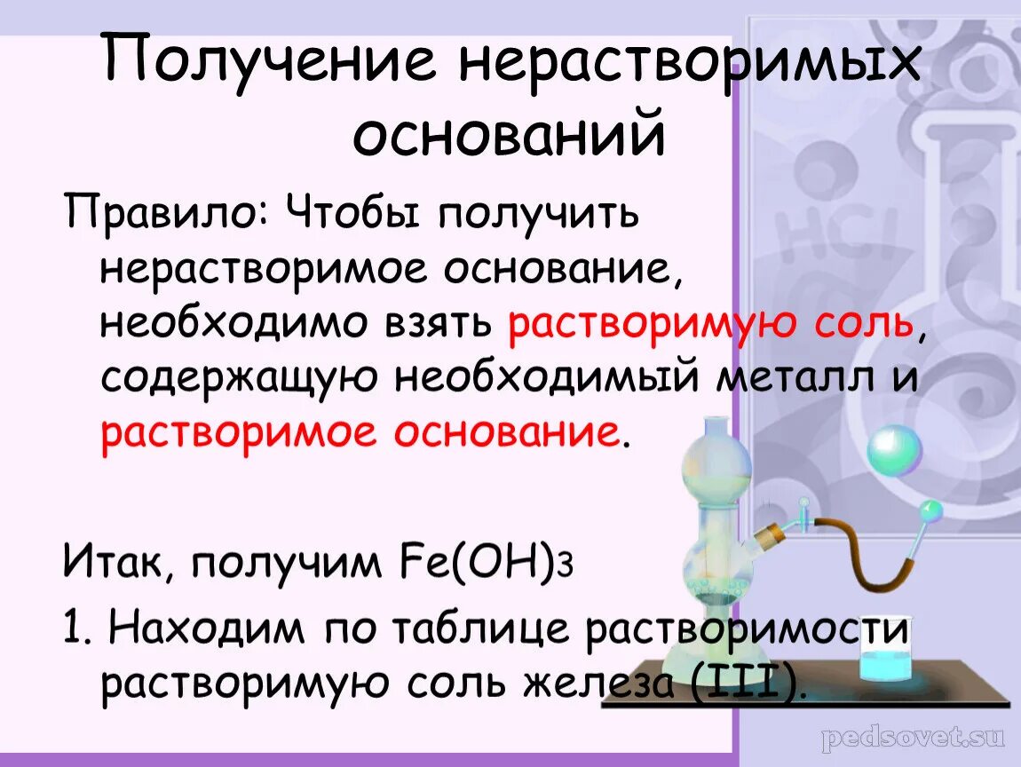 Как получить нерастворимое основание. Получение нерастворимых оснований. Получение растворимых и нерастворимых оснований. Получение нерастворимых основа. Как из гидроксида получить нерастворимые основания