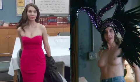 Celebrity Nipples: Allison Brie in the Community vs GLOW - Porn GIF Video.
