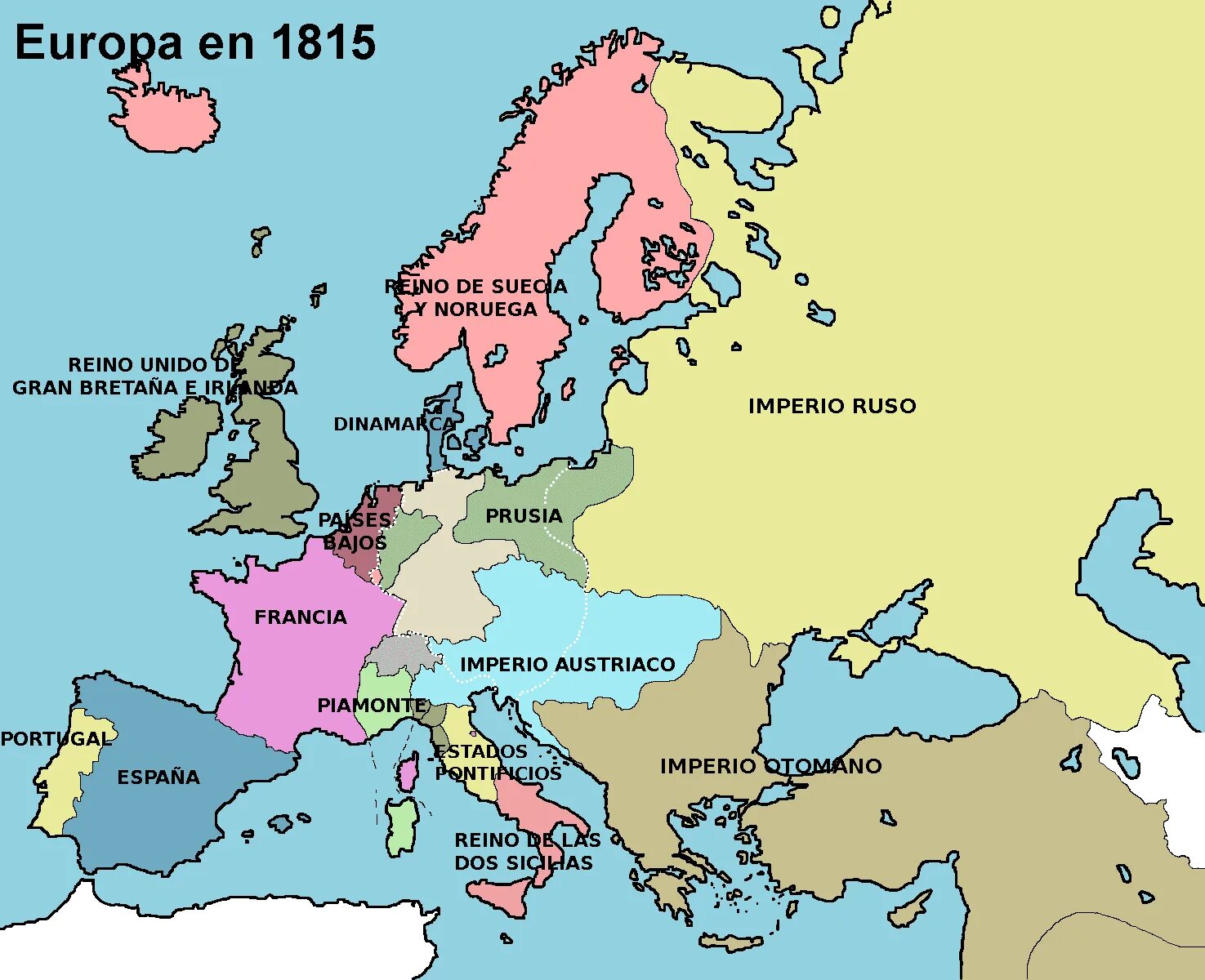 Europa de. Карта Европы 1815. Карта Европы 1815 года. Европа сиептюи. Mapa Europa kolorowanka.