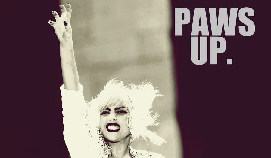 Леди гага спид. Леди Гага Постер. Lady Gaga плакат. Леди Гага Попс. Paws up Lady Gaga.