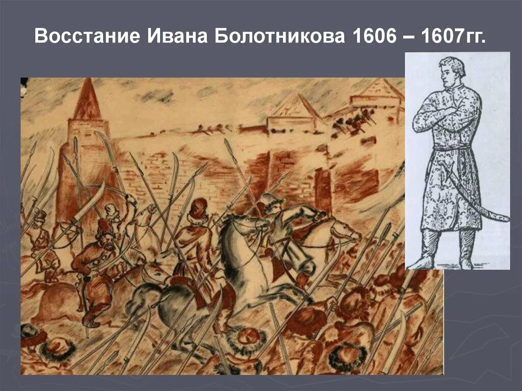 Города центры восстания болотникова. 1606-1607 Восстание Ивана Болотникова. Армия Болотникова. Итоги Восстания Болотникова 1606-1607. Армия Болотникова 1606.