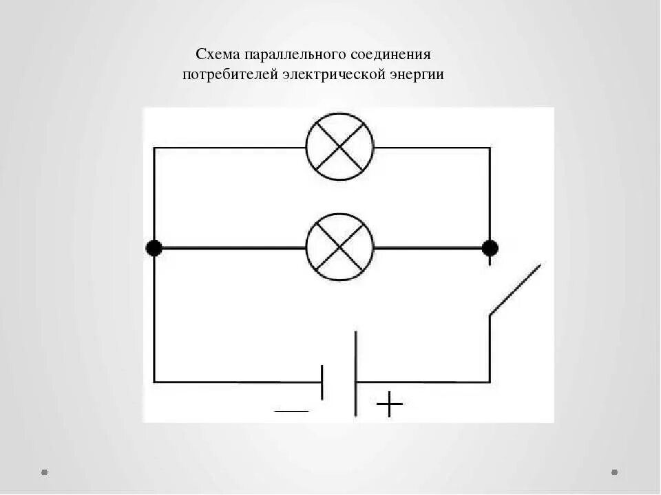 Схема электрической цепи параллельного соединения. Параллельная схема подключения ламп. Схема параллельного соединения выключателей. Схема с 2 параллельными лампами. Схема параллельного включения лампочек.