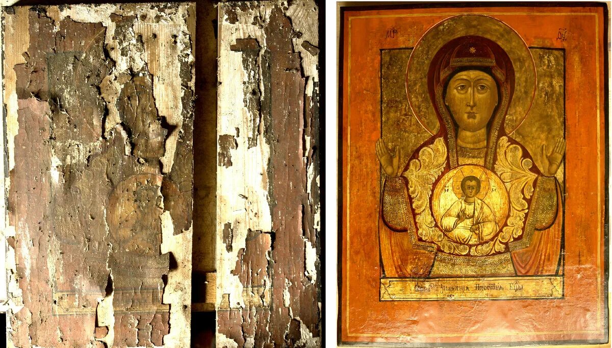 После пожара сохранились иконы. Иконы иконописца Парамоши XIV век. Иконы 19 века. Реставратор икон. Отреставрированные иконы 18 века.