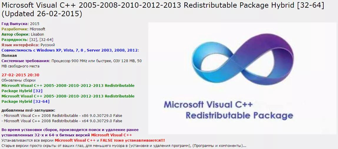 Microsoft Visual c++ Redistributable. Microsoft Visual c++ Redistributable Hybrid. Microsoft Visual c++ 2005. Redistributable package hybrid