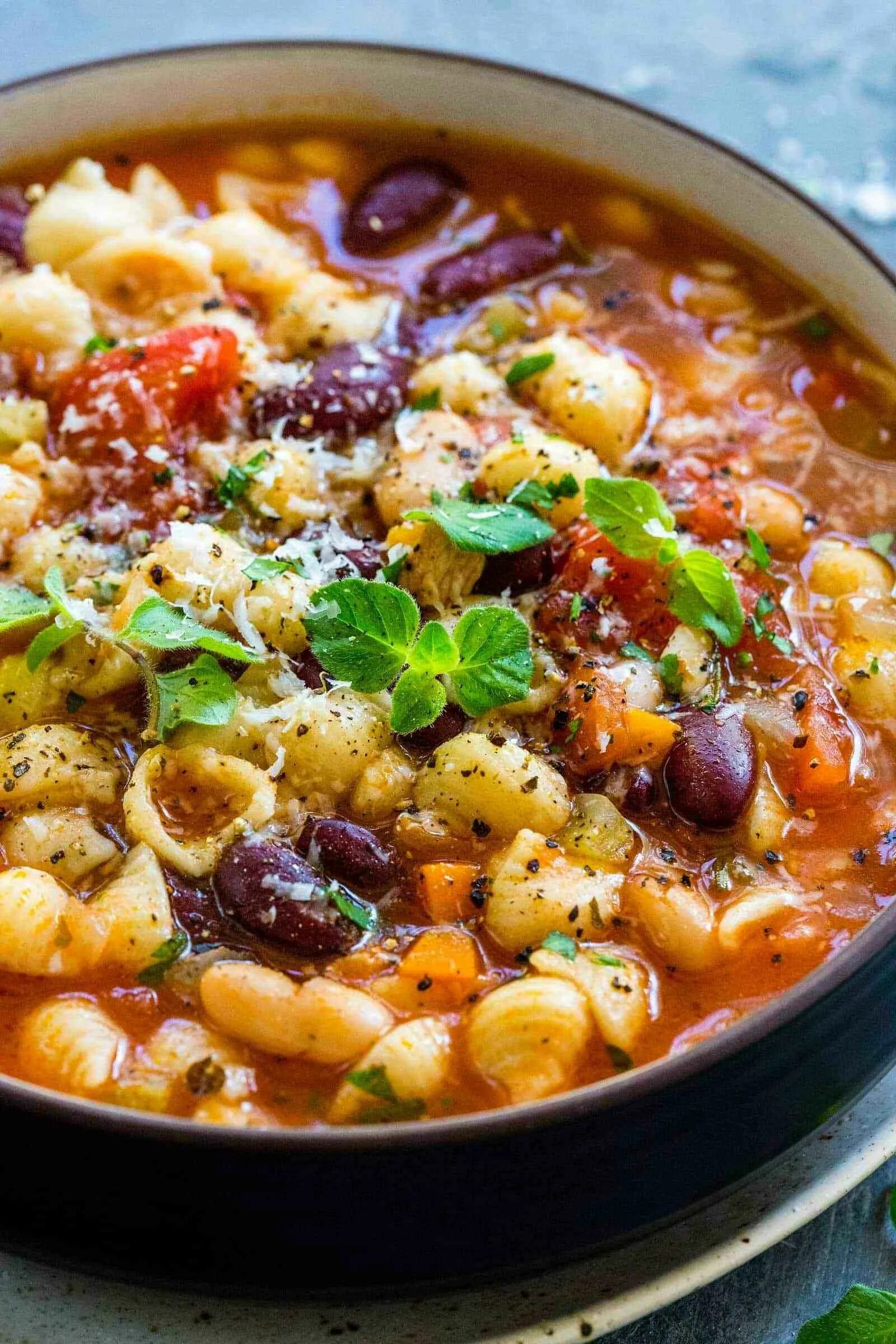 Макароны с фасолью