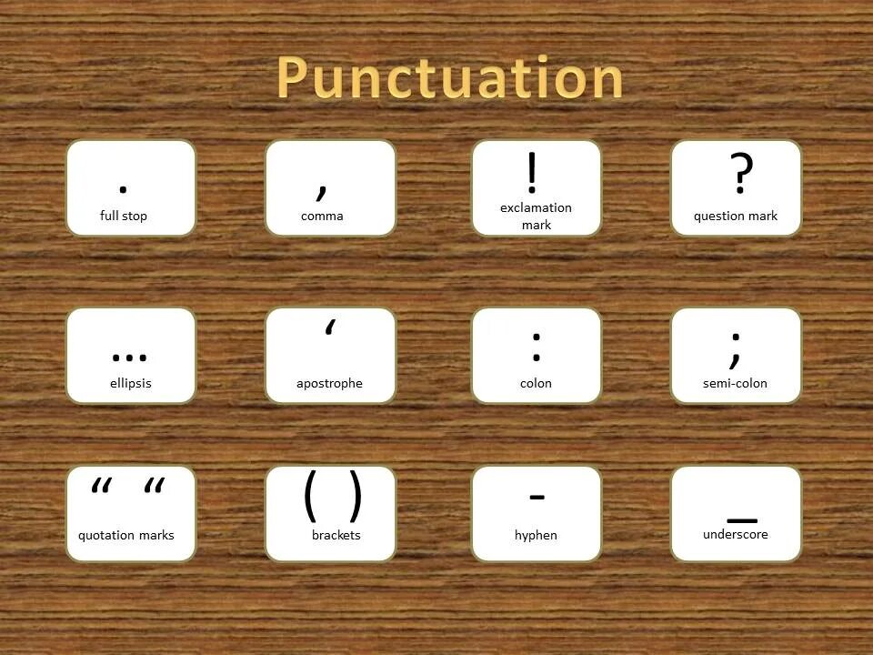 Punctuation in english