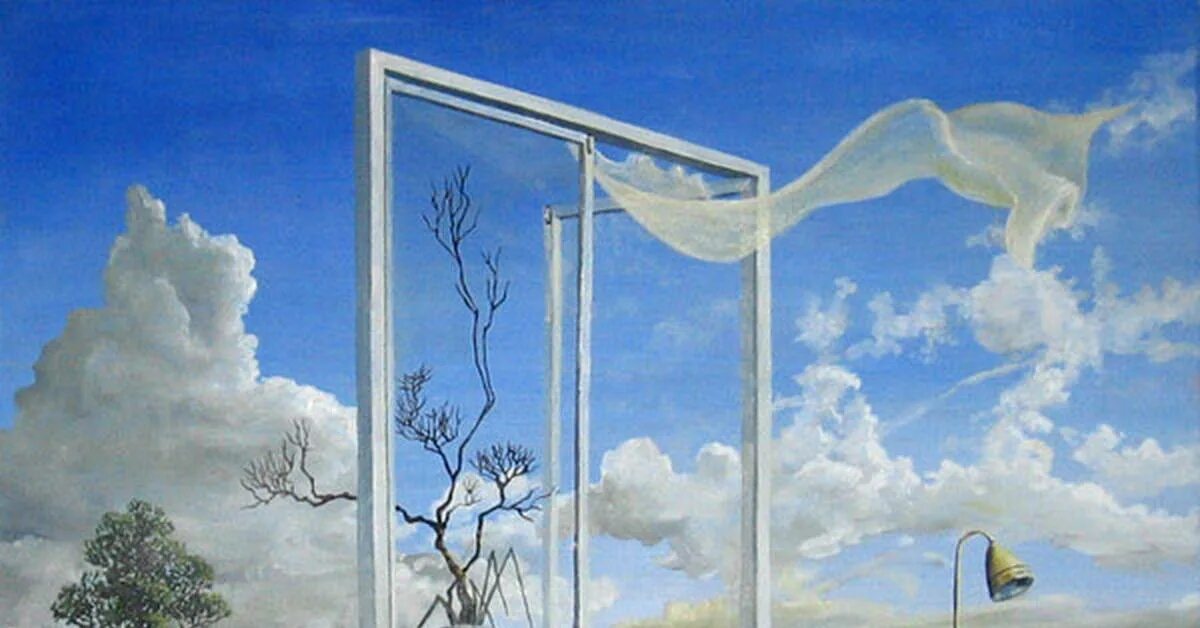 Свежий ветер окна. Рене Магритт облака. Рене Магритт прекрасный мир. Рене Магритт окно. Рене Магритт окно картина.