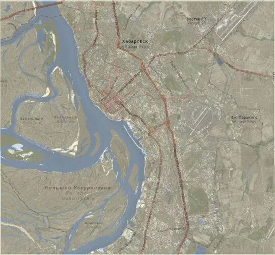 карта хабаровска спутник реальное время