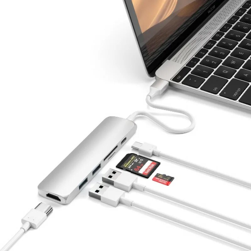 Satechi type c. Адаптер Satechi Aluminum Type-c. Satechi USB-C Multiport v2. USB-хаб Satechi Aluminum Type-c Slim Multi-Port Adapter 4k Silver (St-CMAS). Разветвитель для компьютера Satechi Aluminum Type-c Multi-Port Adapter 4k v2 St-scma2s.