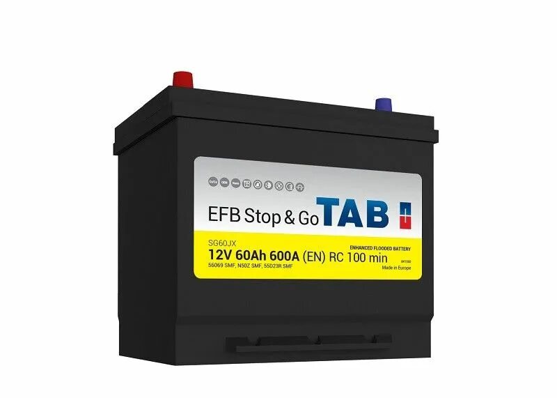 Аккумулятор автомобильный 600a. Аккумулятор Tab 60 а/ч EFB. Аккумулятор Tab EFB. АКБ таб 60 Ач. Таб аккумулятор 60 600.