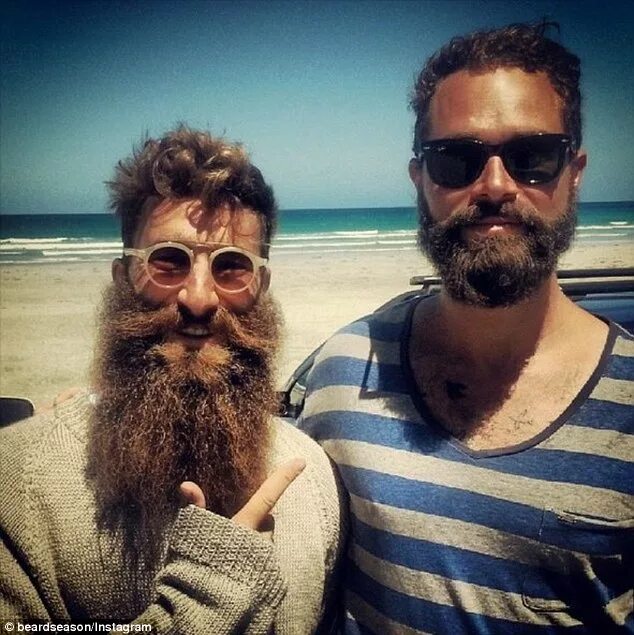 His beard is
