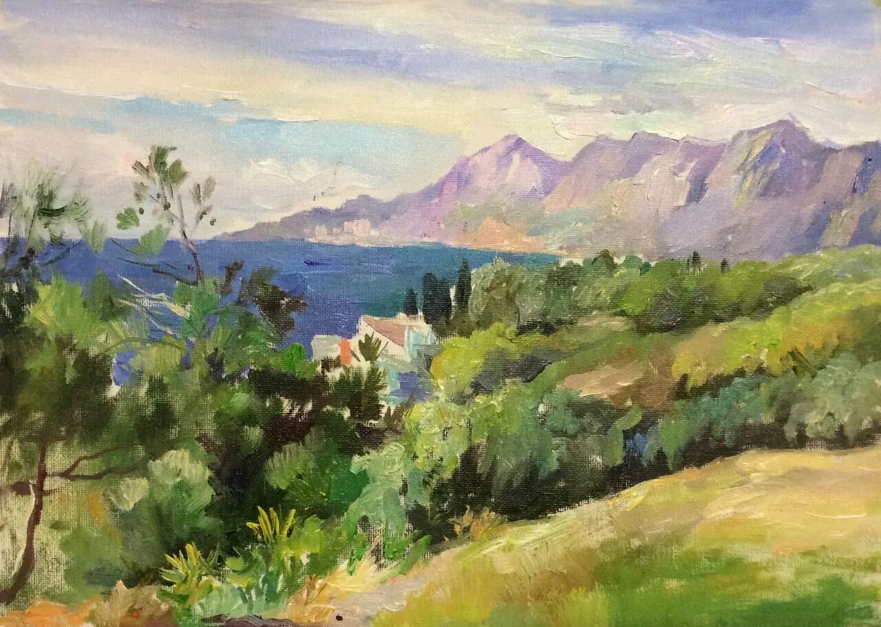 русский этюд выставка сочи. кафе в сочи акварель. сочи этюды. фонтан в саду картина. картины сочинских художников.