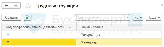 1с 8 функция. Трудовая функция в 1с. Трудовая функция что это в 1с 8.3. Что такое код профессиональной деятельности в 1с 8.3. Код проф деятельности в 1с.