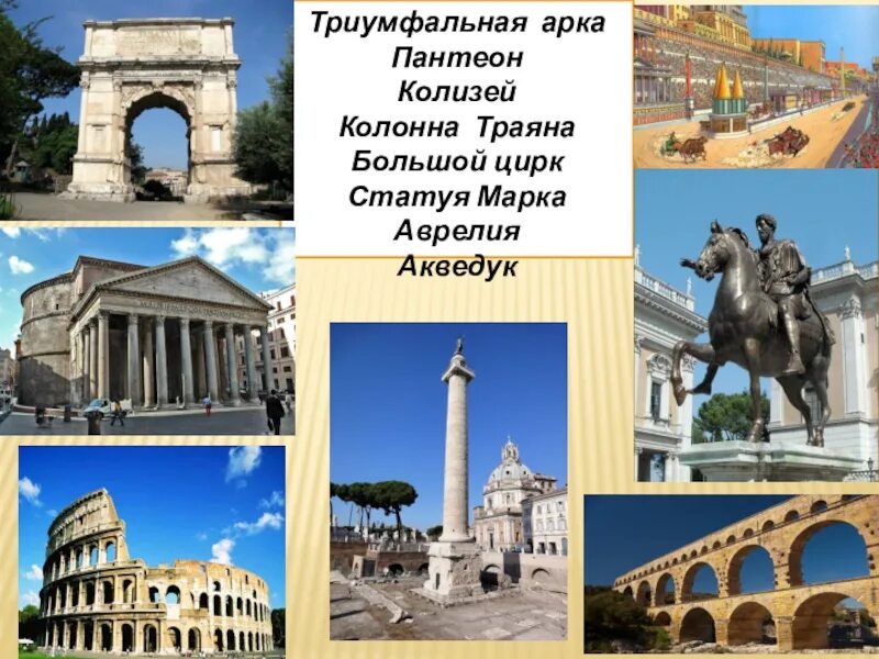 Вечный город и его жители. Триумфальная арка Колизей Рим. Пантеон марка Аврелия. Арка марка Аврелия в Риме. Колизей и Пантеон.